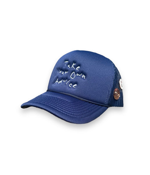 Take Your Own Advice Trucker Hat - Navy Blue